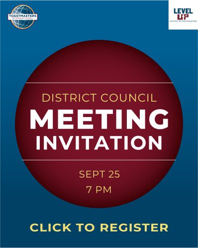 District Council Meeting Invitation Graphic